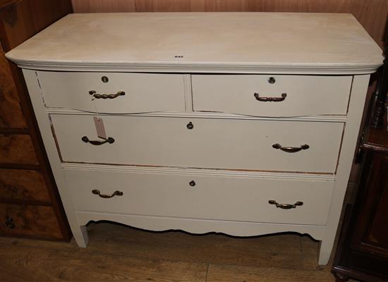 A painted chest of drawers W.108cm